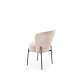 Stol OTTAWA - beige stoff - svart bein
