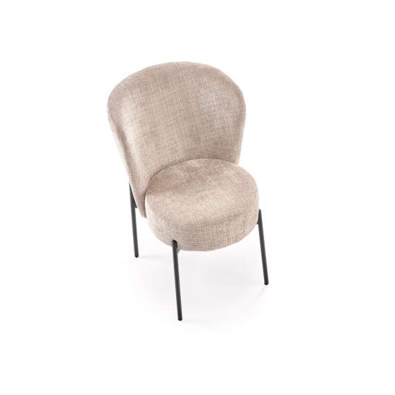 Stol OTTAWA - beige stoff - svart bein