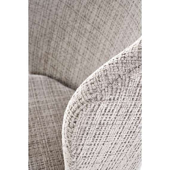 Stol OTTAWA - grå stoff - svart bein