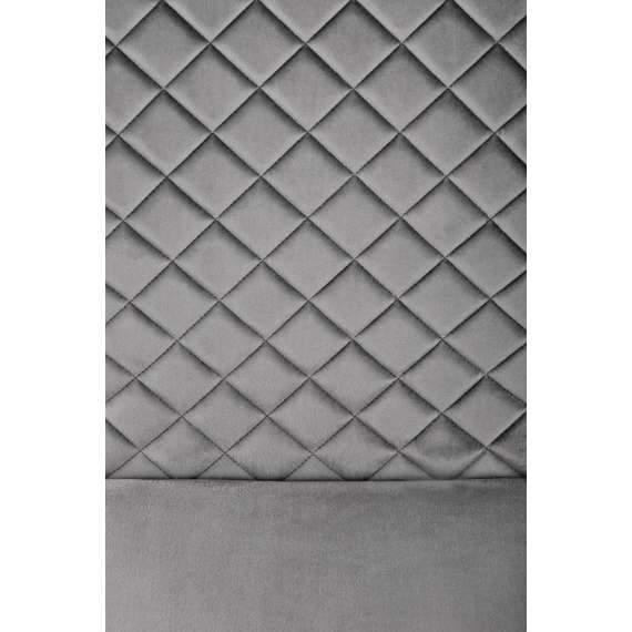 Stol KITAMI - grå velvet - svart blank metall bein