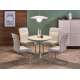 Stol PARANA - beige - cashmere - cashmere metall bein