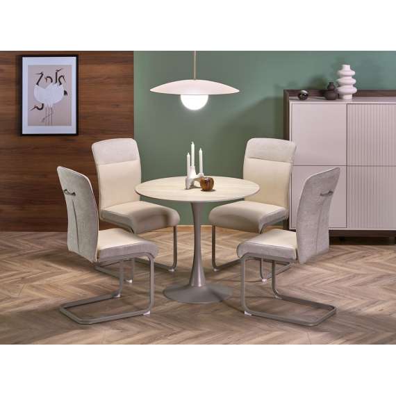 Stol PARANA - beige - cashmere - cashmere metall bein