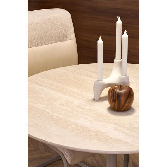 Stol PARANA - beige - cashmere - cashmere metall bein