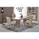 Stol PARANA - beige - cashmere - cashmere metall bein