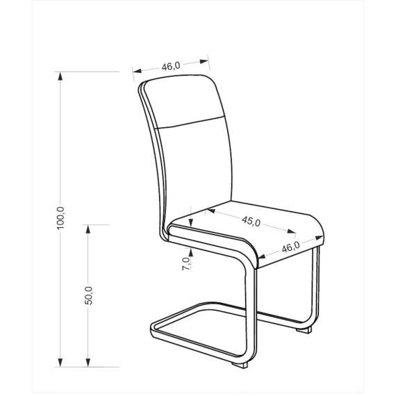 Stol PARANA - beige - cashmere - cashmere metall bein