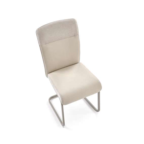Stol PARANA - beige - cashmere - cashmere metall bein