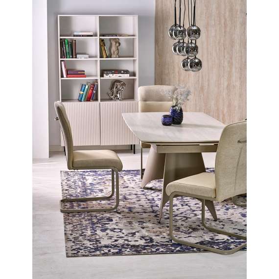 Stol PARANA - beige - cashmere - cashmere metall bein