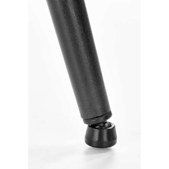 Stol SOFIA - svart velvet - svart-hvit hundetann mønster - svart  metall bein