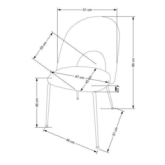 Stol LUZON - svart velvet - flerfargetes mønstret - svart  metall bein