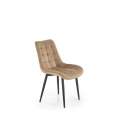 Stol GANSO - beige velvet - svart bein