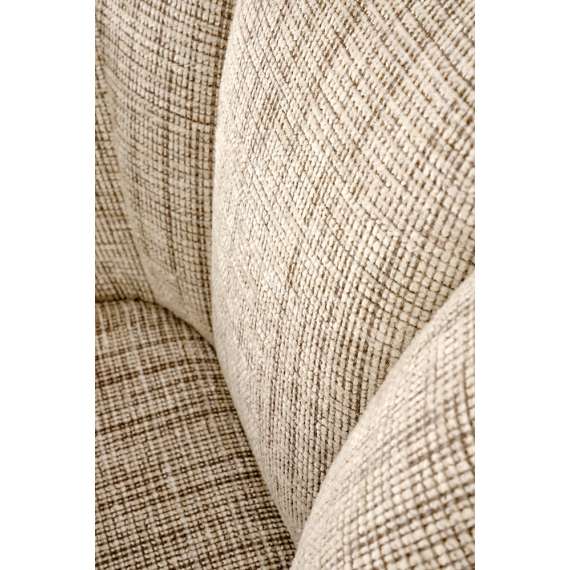 Stol ORKAN - beige stoff - svingbar -  - svart bein