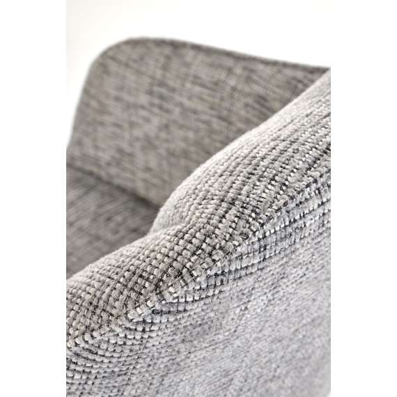 Stol ORKAN - grå stoff - svingbar - svart bein