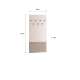 Veggpanel VACO 69x143 cm - cashmere - beige fløyel med knagger