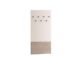 Veggpanel VACO 69x143 cm - cashmere - beige fløyel med knagger