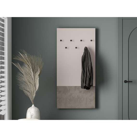 Veggpanel VACO 69x143 cm - cashmere - beige fløyel med knagger