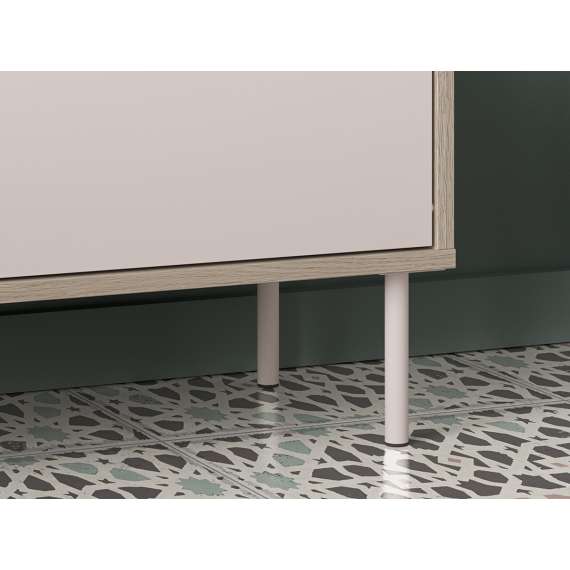 Skoskap VACO 69x55 cm - eik terrakotta - cashmere -  med sittepute