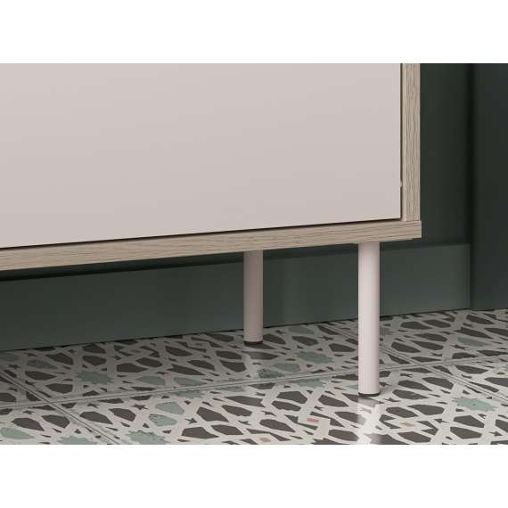 Skoskap VACO 90x55 cm - eik terrakotta - cashmere -  med sittepute