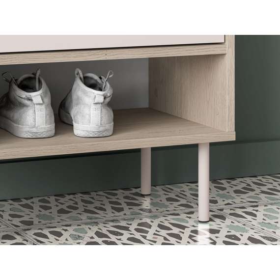 Skoskap VACO 50x95 cm - eik terrakotta - cashmere -  1 dør 1 skuff