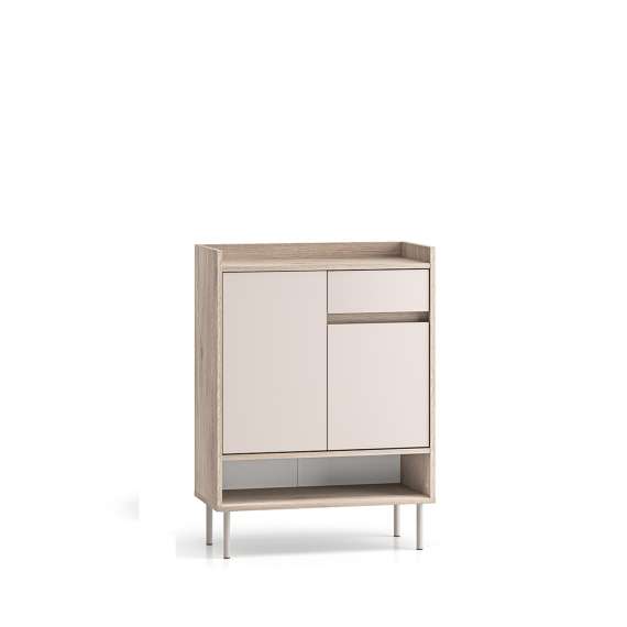 Skoskap VACO 70x95 cm - eik terrakotta - cashmere -  2 dører - 1 skuff