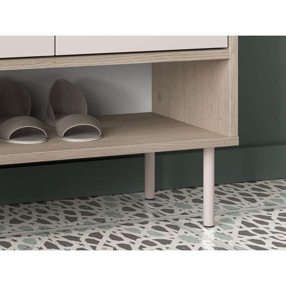 Skoskap VACO 70x95 cm - eik terrakotta - cashmere -  2 dører - 1 skuff