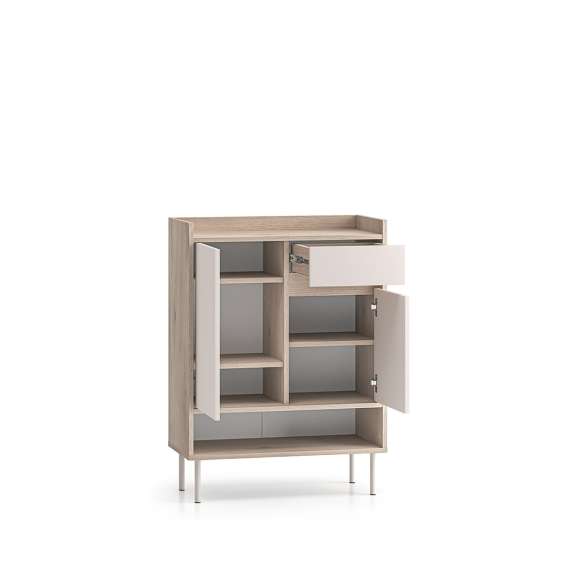 Skoskap VACO 70x95 cm - eik terrakotta - cashmere -  2 dører - 1 skuff