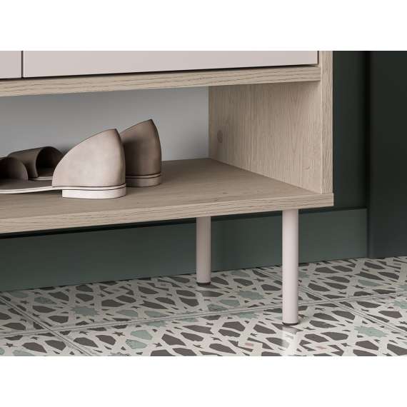 Skoskap VACO 120x95 cm - eik terrakotta - cashmere -  3 dører - 1 skuff