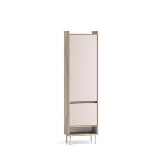 Garderobeskap VACO 57x198 cm - eik terrakotta - cashmere -  2 dører