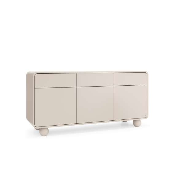 Skjenk Albion 160x75 cm - 3 dører - 3 skuffer - cashmere - kuleben