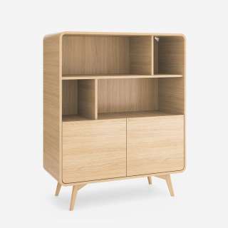 Reol Helion 108x130 cm - 2 dører - hyller - eik