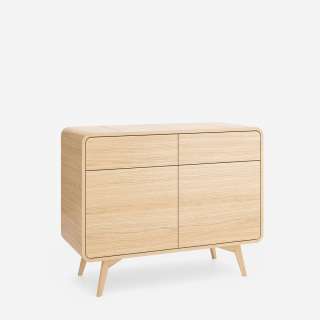 Skjenk Helion 108x84 cm - 2 dører - 2 skuffer - eik