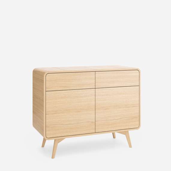 Skjenk Helion 108x84 cm - 2 dører - 2 skuffer - eik