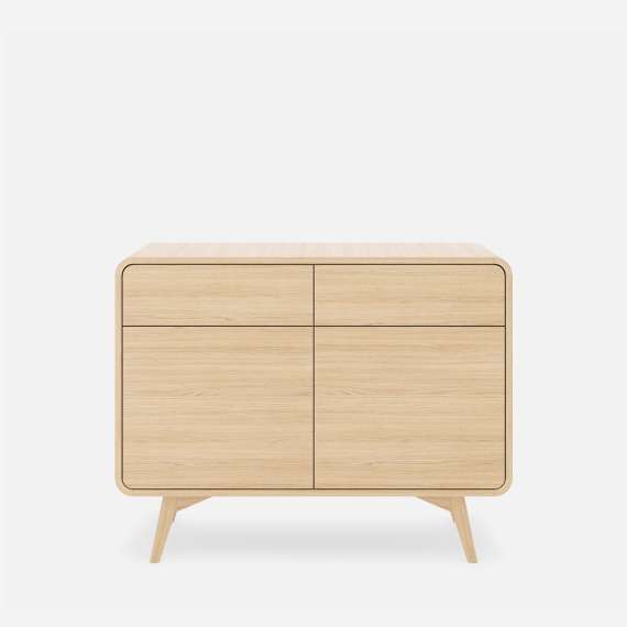 Skjenk Helion 108x84 cm - 2 dører - 2 skuffer - eik