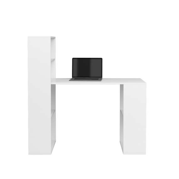 Skrivebord Whitby - hvit matt - med reol