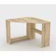 Skrivebord Rino 80x80 cm - eik - hjørneskrivebord med hyller