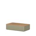 Sofabord ELIVO - 100x60 cm - 2 skuffer - eukalyptus - eik baltic
