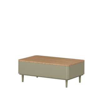 Sofabord ELIVO - 100x60 cm - 2 skuffer - eukalyptus - eik baltic