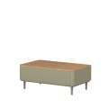 Sofabord ELIVO - 100x60 cm - 2 skuffer - eukalyptus - eik baltic