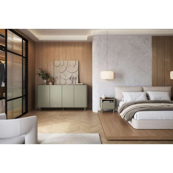 Nattbord ELIVO - 48x48 cm - 1 skuff - eukalyptus - eik baltic