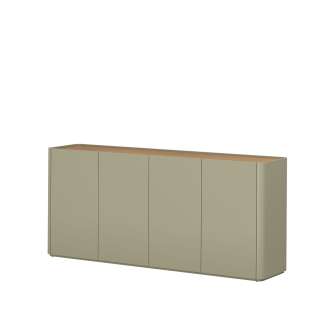 Skjenk ELIVO - 200x90 cm - 4 dører- eukalyptus - eik baltic