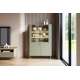 Vitrineskap ELIVO - 100x150 cm - 2 dører- eukalyptus - eik baltic