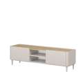 Tv-benk ELIVO - 170x48 cm - 1 skuff - 1 dør -  cashmere - oljet eik