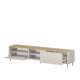 Tv-benk ELIVO - 220x48 cm - 1 skuff - 1 dør -  cashmere - oljet eik