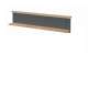 Hylle PONTY 150x33 cm - grå wolfram - eik mauvella