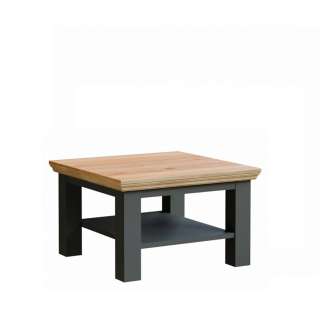 Sofabord PONTY - 70x70 cm - grå wolfram - eik mauvella