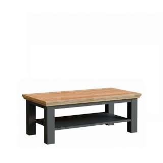 Sofabord PONTY - 116x60 cm - grå wolfram - eik mauvella