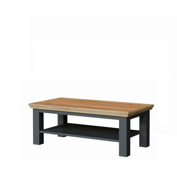 Sofabord PONTY - 116x60 cm - grå wolfram - eik mauvella