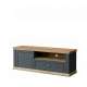 Tv-benk PONTY - 150x54 cm - 1 dør - 1 skuff - grå wolfram - eik mauvella