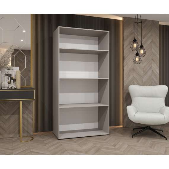 Garderobeskap ALICANTE 3 100x202 cm - svart matt - 2 dører - speil