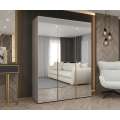 Garderobeskap ALICANTE 3 150x202 cm - cashmere - 3 dører - speil