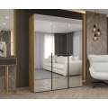 Garderobeskap ALICANTE 3 150x202 cm - eik artisan - 3 dører - speil